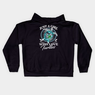 Just A Girl Who Love Turtle Costume Gift Kids Hoodie